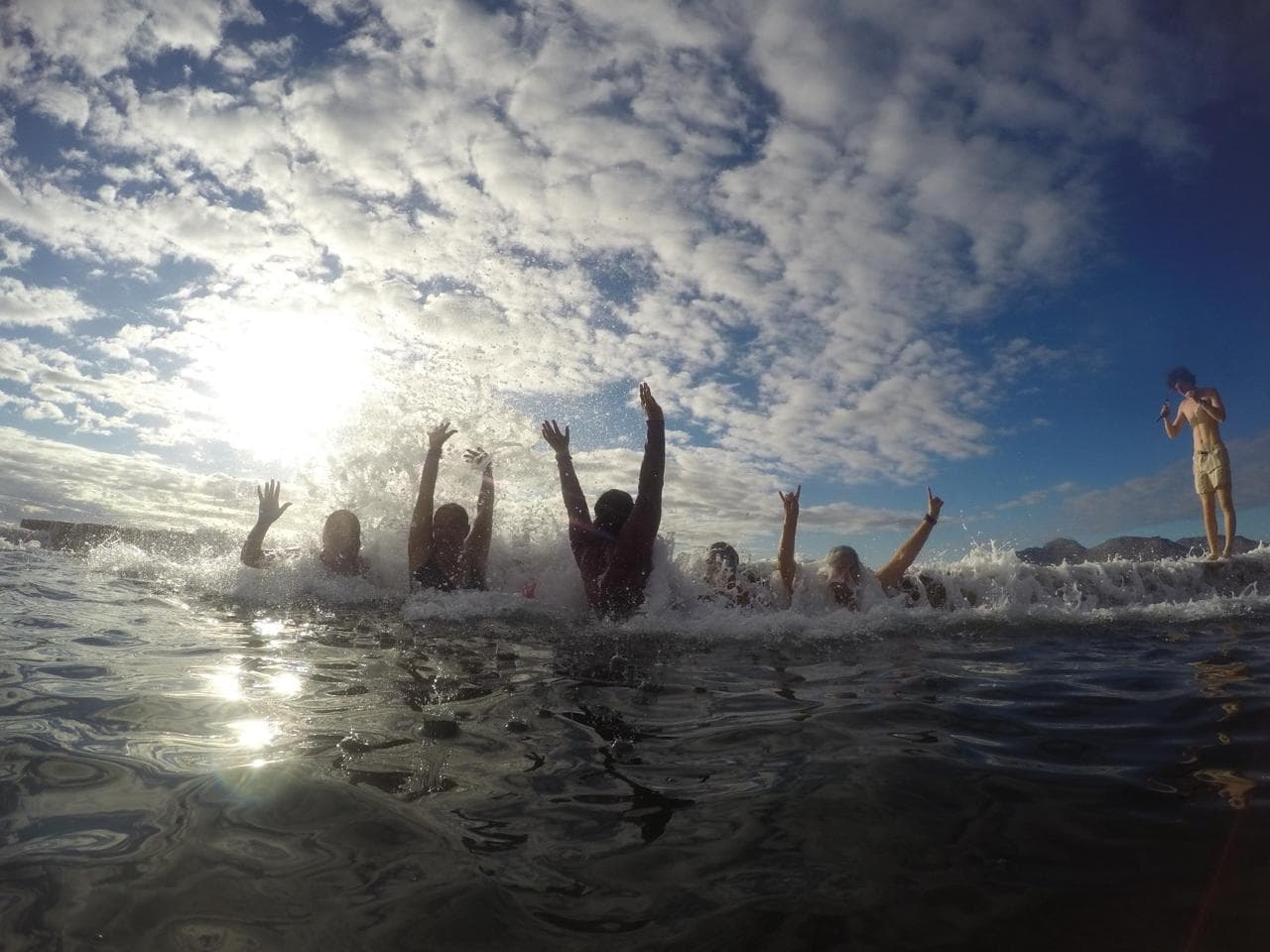 Fun in tidal pool